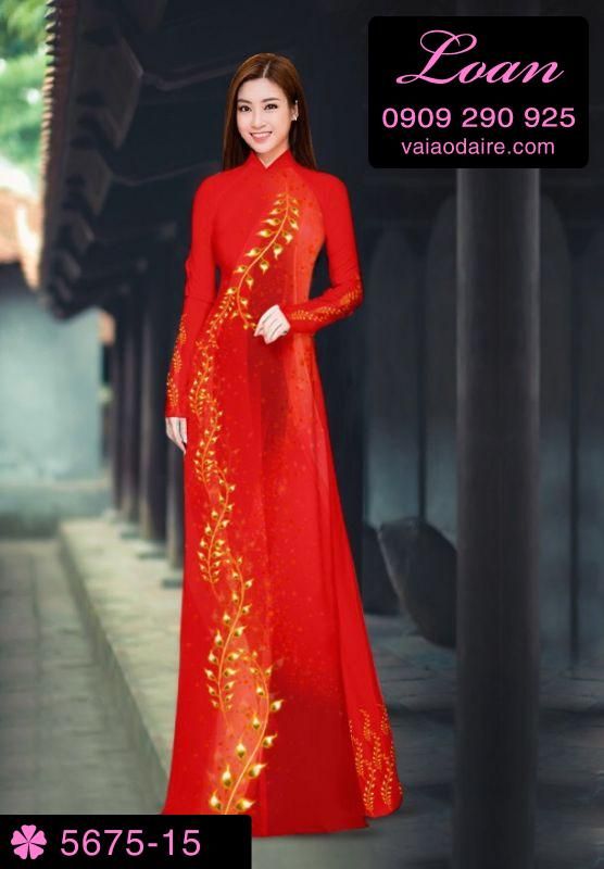 Vải áo dài hoa dây