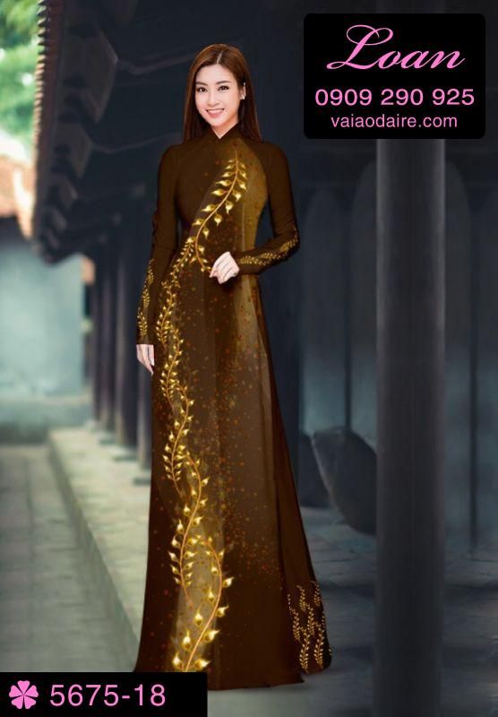 Vải áo dài hoa dây