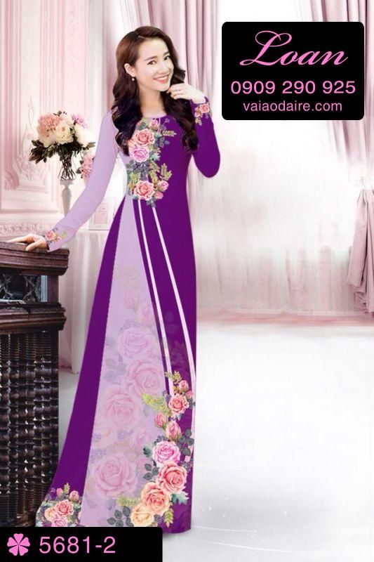 Vải áo dài hoa dây