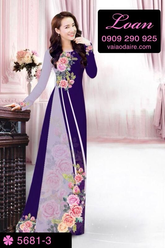 Vải áo dài hoa dây