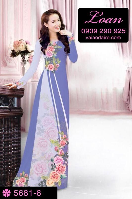 Vải áo dài hoa dây