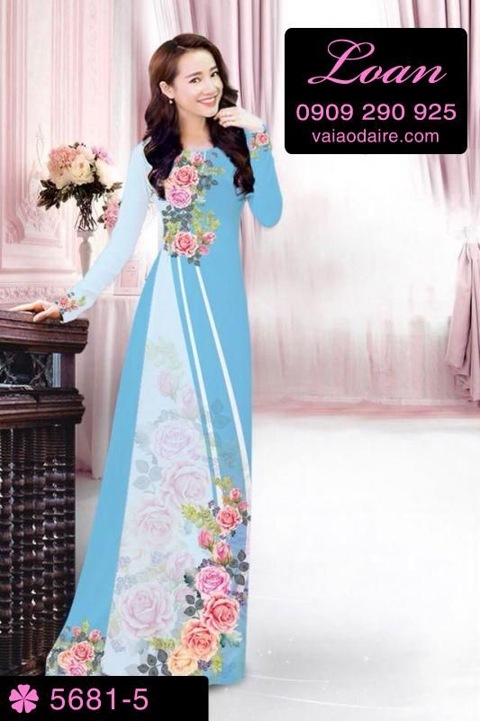 Vải áo dài hoa dây