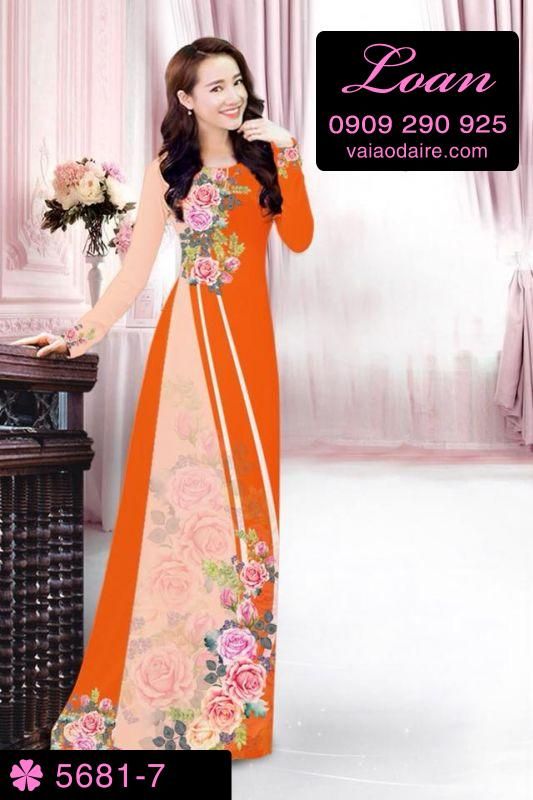 Vải áo dài hoa dây