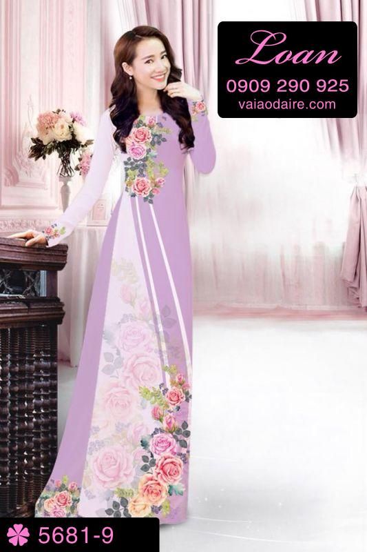 Vải áo dài hoa dây