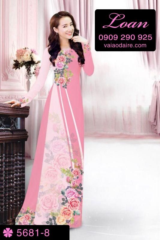 Vải áo dài hoa dây