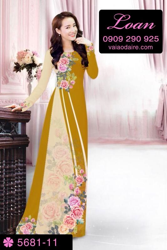 Vải áo dài hoa dây