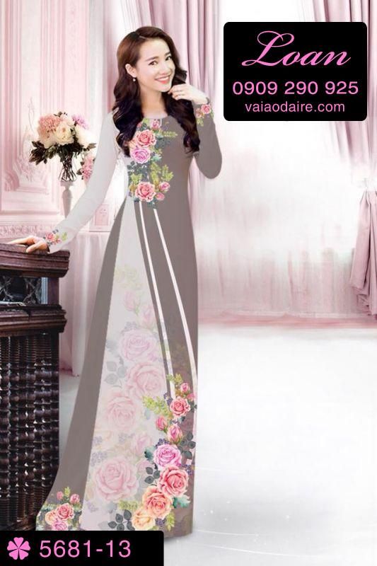 Vải áo dài hoa dây