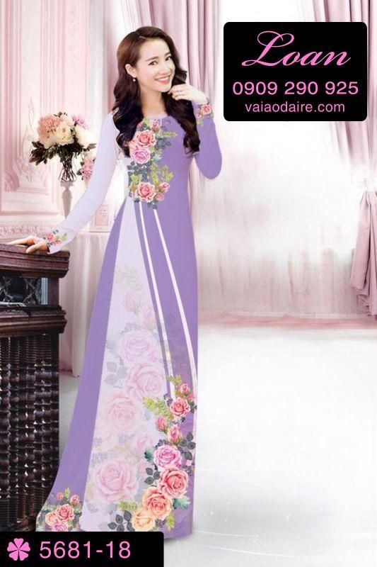 Vải áo dài hoa dây
