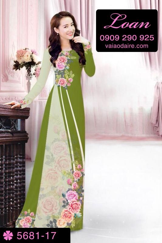 Vải áo dài hoa dây