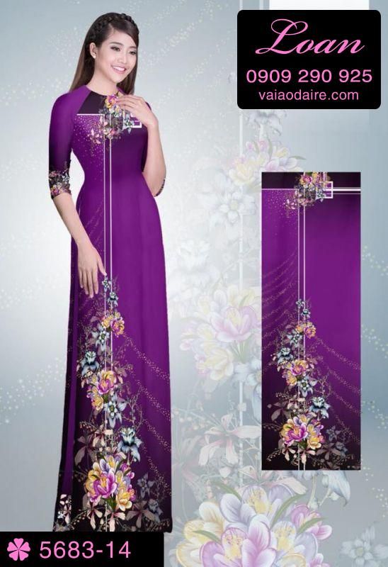 Vải áo dài hoa dây