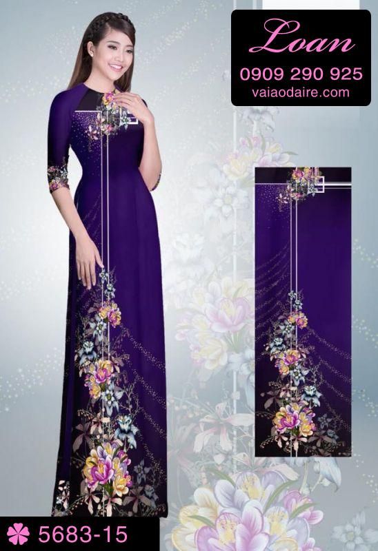 Vải áo dài hoa dây