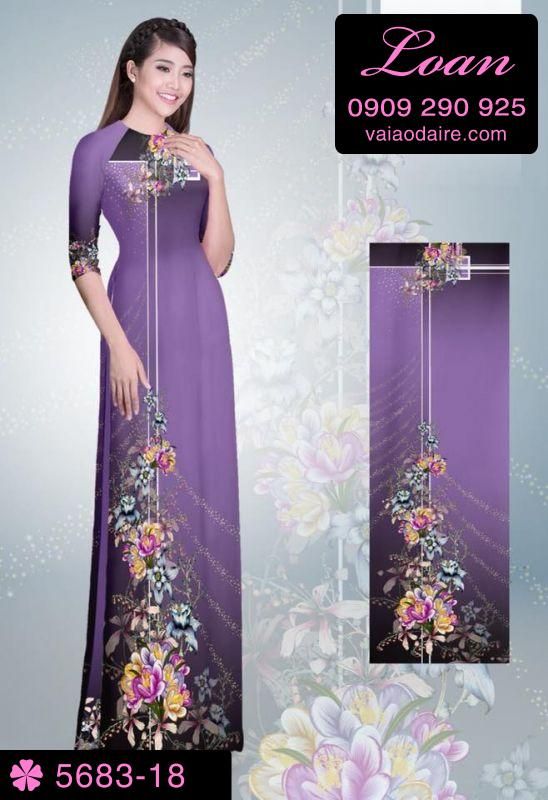 Vải áo dài hoa dây