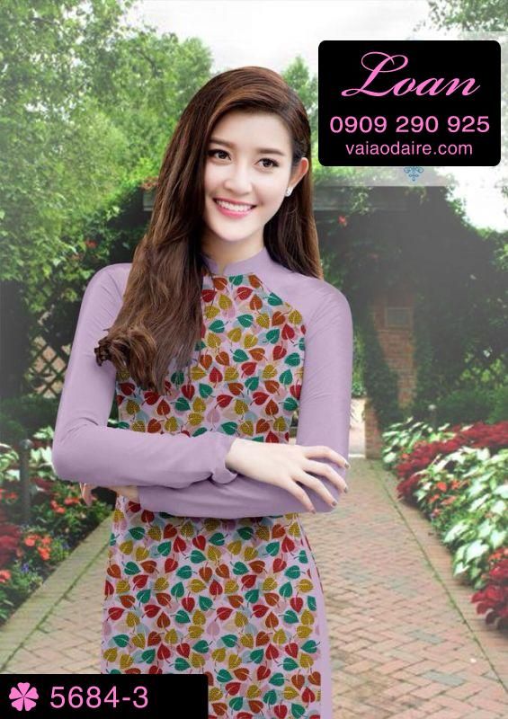 Vải áo dài hoa nhí