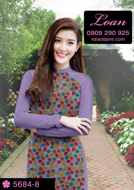 Vải áo dài hoa nhí