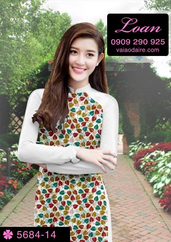 Vải áo dài hoa nhí