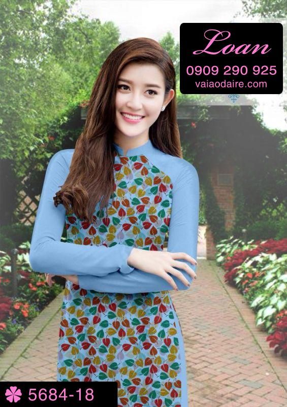 Vải áo dài hoa nhí