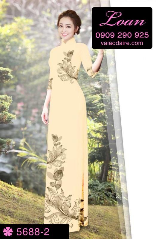 Vải áo dài in nét vẽ Vải áo dài in nét vẽ