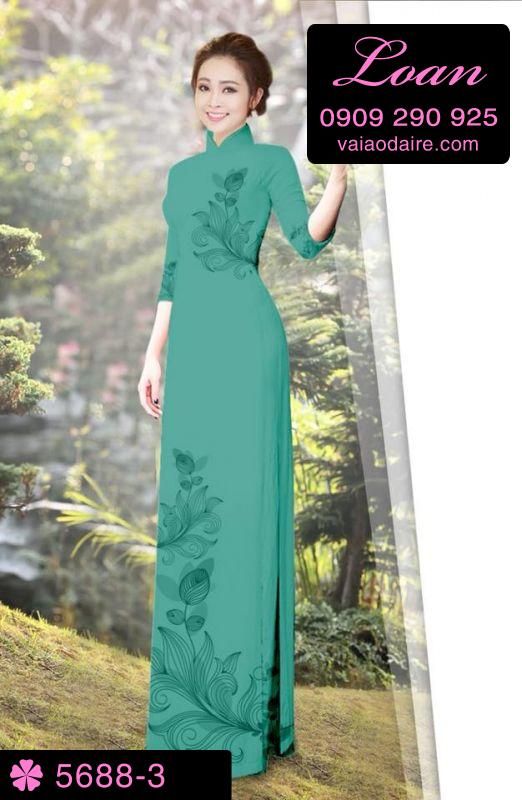 Vải áo dài in nét vẽ Vải áo dài in nét vẽ