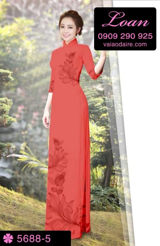 Vải áo dài in nét vẽ Vải áo dài in nét vẽ