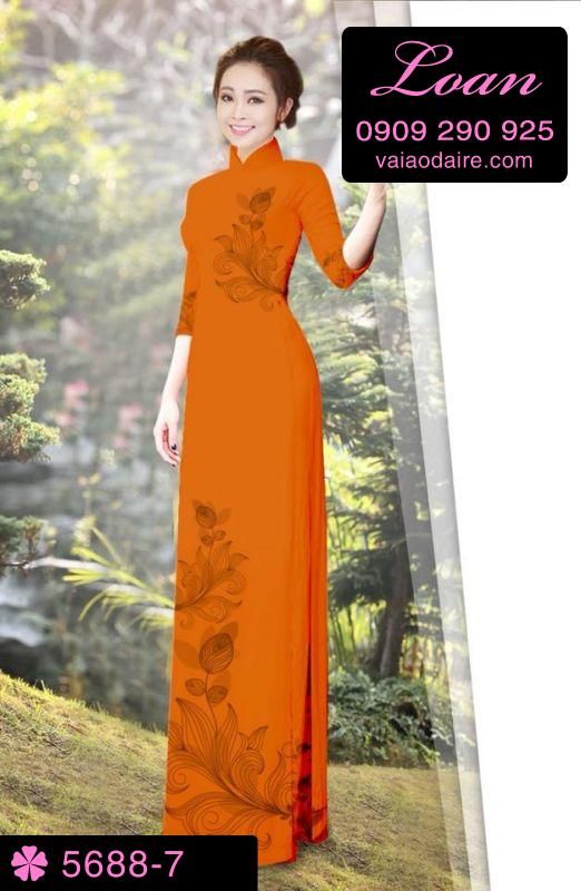Vải áo dài in nét vẽ Vải áo dài in nét vẽ