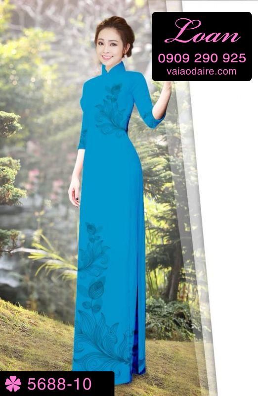 Vải áo dài in nét vẽ Vải áo dài in nét vẽ