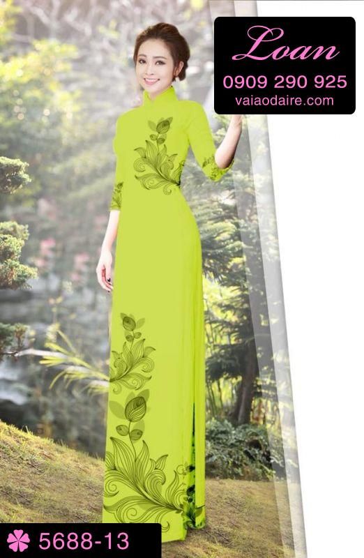 Vải áo dài in nét vẽ Vải áo dài in nét vẽ