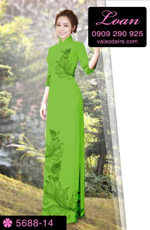 Vải áo dài in nét vẽ Vải áo dài in nét vẽ