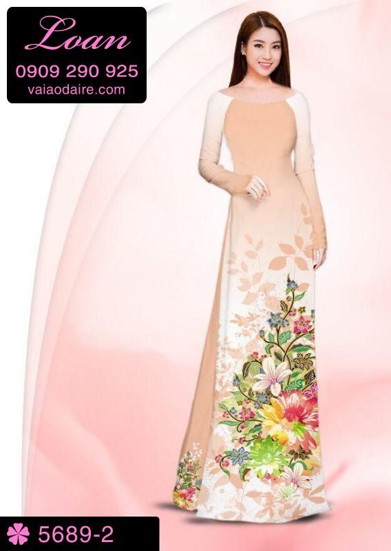 Vải áo dài hoa chùm
