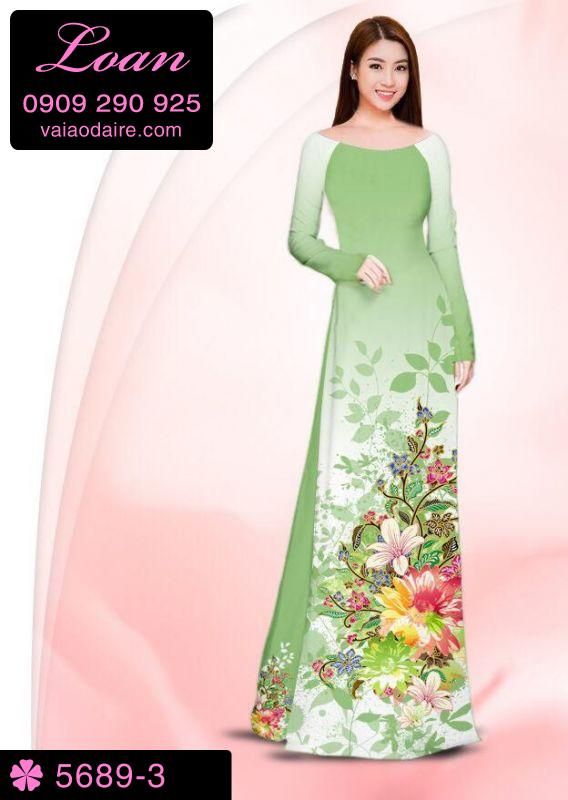 Vải áo dài hoa chùm