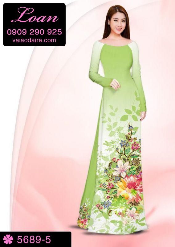 Vải áo dài hoa chùm