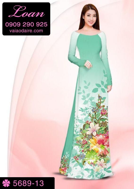 Vải áo dài hoa chùm