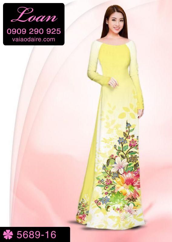Vải áo dài hoa chùm