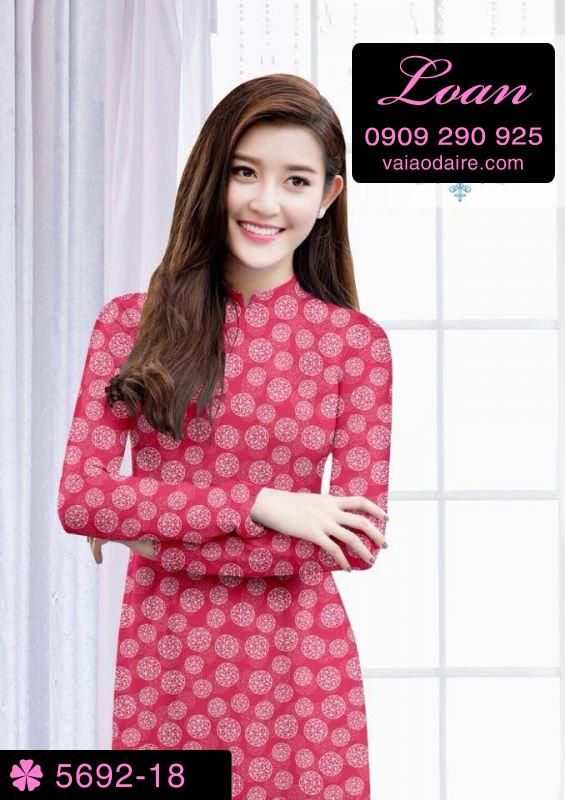 Vải áo dài hoa nhí