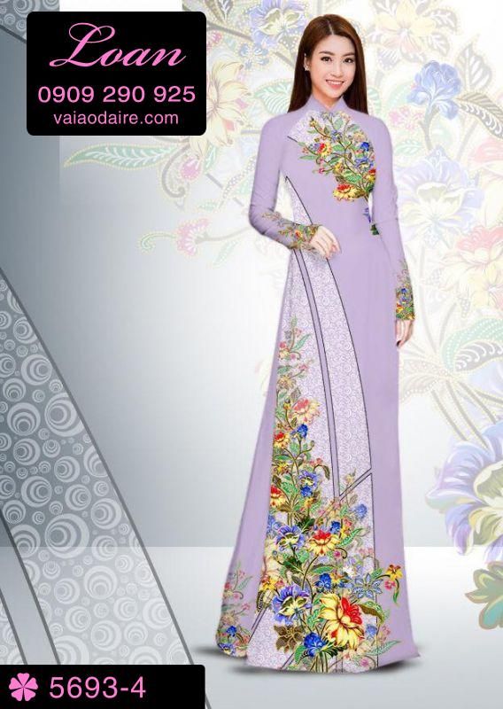 Vải áo dài hoa dây