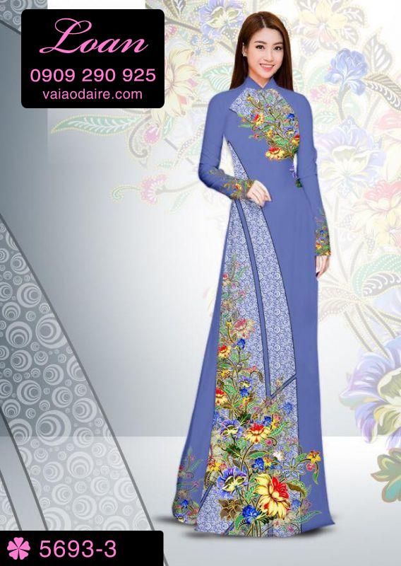 Vải áo dài hoa dây