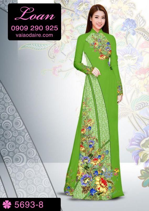 Vải áo dài hoa dây