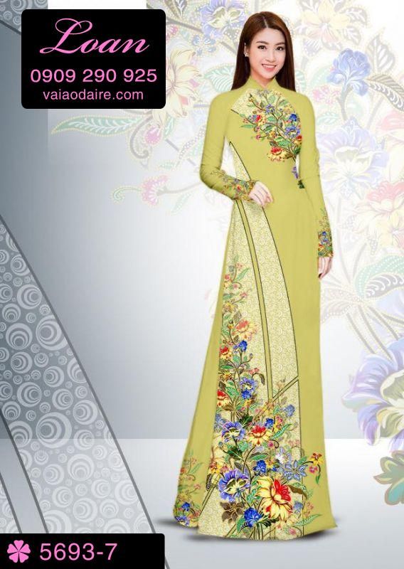 Vải áo dài hoa dây