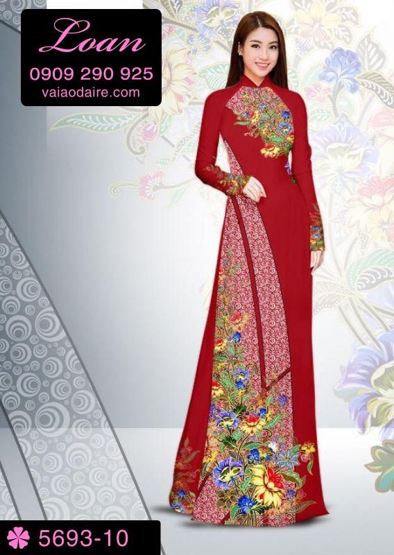 Vải áo dài hoa dây
