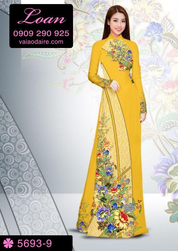 Vải áo dài hoa dây