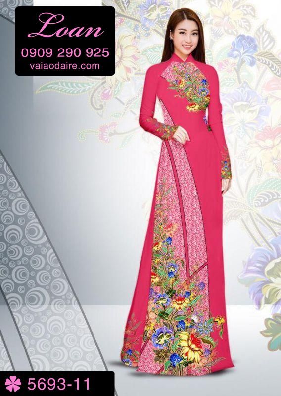 Vải áo dài hoa dây