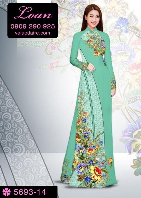 Vải áo dài hoa dây