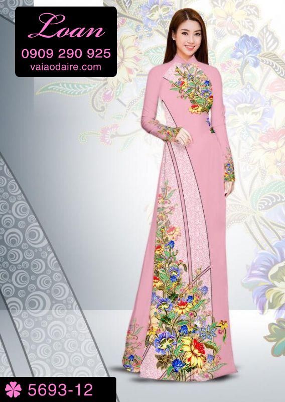 Vải áo dài hoa dây