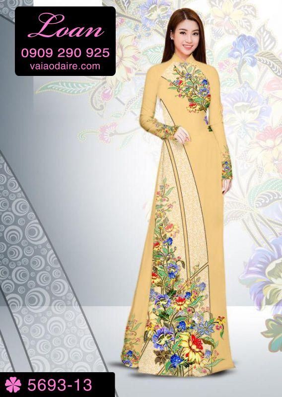 Vải áo dài hoa dây