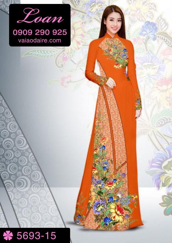 Vải áo dài hoa dây