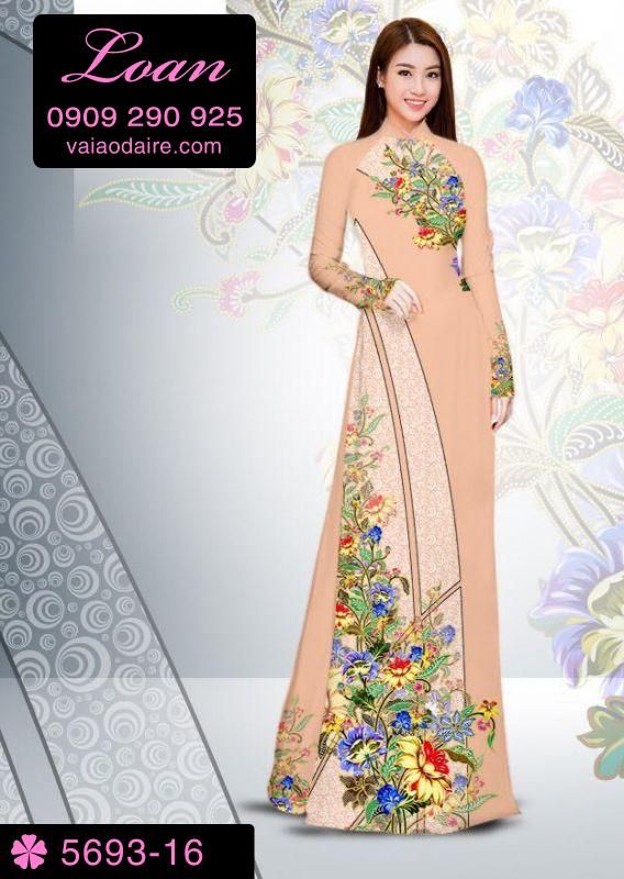 Vải áo dài hoa dây