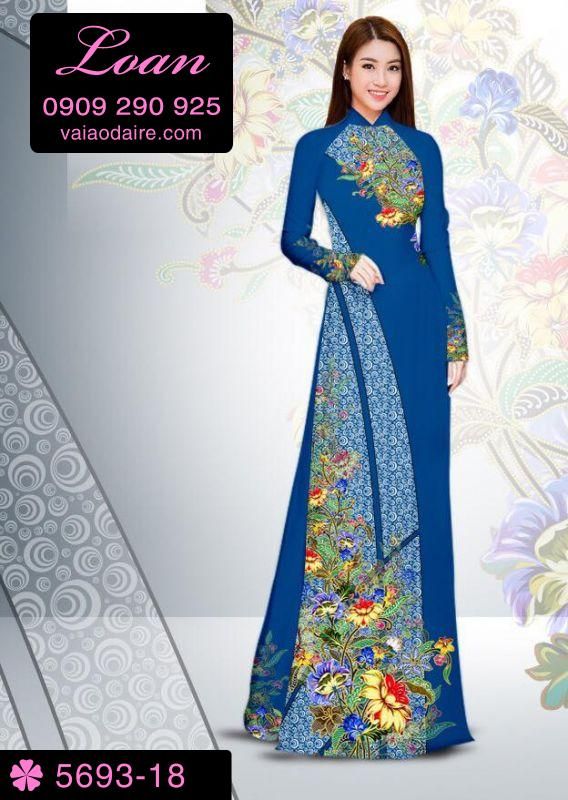 Vải áo dài hoa dây