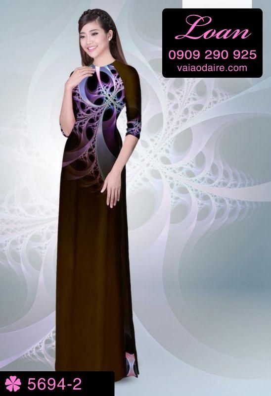 Vải áo dài hoa dây