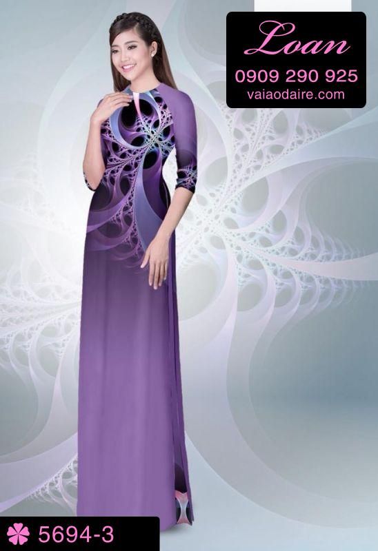 Vải áo dài hoa dây