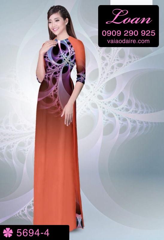 Vải áo dài hoa dây