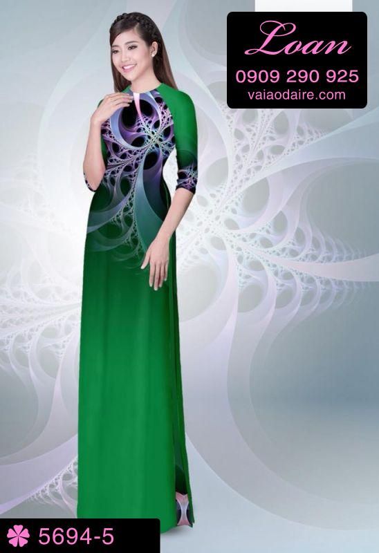 Vải áo dài hoa dây
